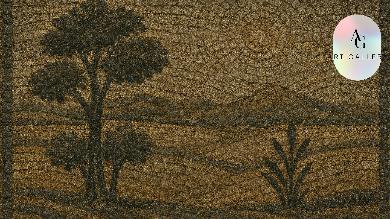 درخت و کویر در هنر موزاییک آرت و معرق کاشی