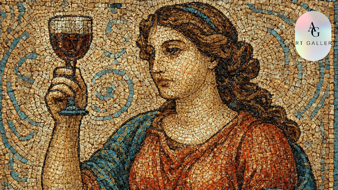 جام شراب میکرو موزاییکی پرتره